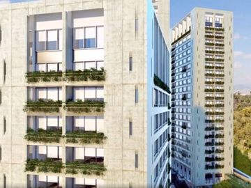 Departamento con terraza de 5 m2, 2 estacionamientos, alberca con carril de nado