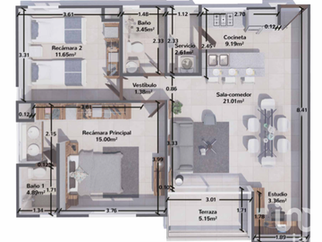 Departamento en Residencial en una de las principales Avenidas de Cancún (Entrega Inmediata)