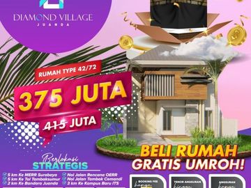 Paling Nyaman, Call 08213993---- Perumahan Sedati Sidoarjo 355 Juta Diamond Village Juanda