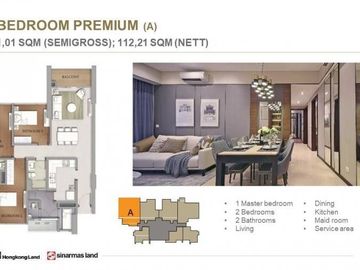 Apartemen Premium Marigold Navapark BSD city semifurnish