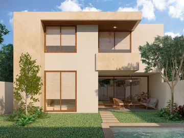 Casa en preventa en Temozón 4 habitaciones una en planta baja