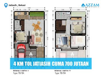 RUMAH SYARIAH 2 LANTAI LOKASI STRATEGIS DI JATILUHUR JATIASIH KOTA BEKASI
