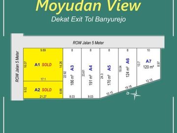 Barat Pasar Godean Sleman, Sertipikat SHM Luas Mulai 120 m2