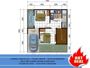 Rumah Villa Dijual Di Batu Malang Tipe 67 Garansi Sewa Kelola