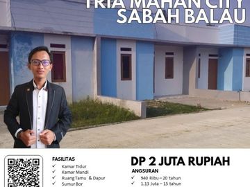 Rumah subsidi minimalis Dp 2juta deket sukarame