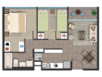 Oportunidad, en venta dpto 2d + 1b, Quinta Normal