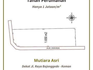 1 Jutaan/m² Tanah Murah Dekat Jl Raya Kalisuren, Diskon 25%