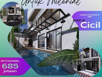 Rumah Industrial Terbaik dekat Gerbang Toll Free Kolam Renang