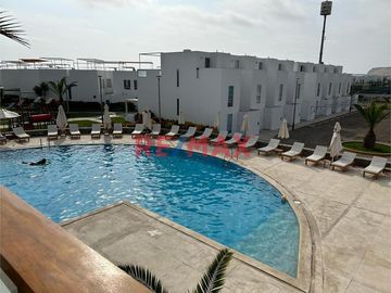 VENDO CASA DE PLAYA EN 
CONDOMINIO ASIA BONITA / PLAYA SARAPAMPA
Km. 107 Panamericana Sur, a 3 min. del Boulevard de Asia
CASA:
•	VISTA AL MAR
•