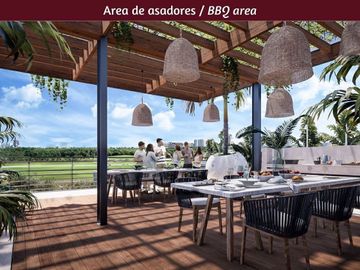 Condominio en edificio sustentable con vista al mar, campo de golf