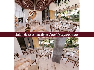 Condominio en edificio sustentable con vista al mar, campo de golf