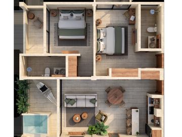 Departamento en Venta - Hama - Mahahual - Quintana Roo
