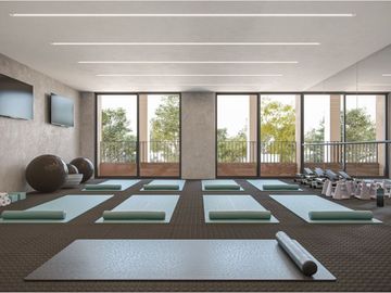 Rooftop con asador, centro de yoga, gimnasio, coworking, business room, preconst