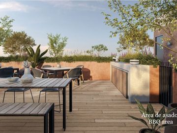 Rooftop con asador, centro de yoga, gimnasio, coworking, business room, preconst