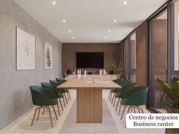 Rooftop con asador, centro de yoga, gimnasio, coworking, business room, preconst