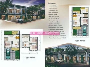 Dijual rumah murah 2 lantai di sawangan bojong sari
