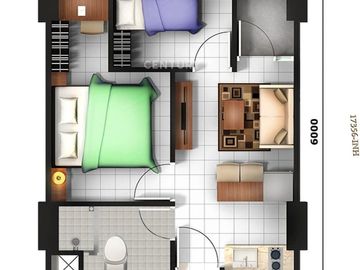 Dijual 1 Unit Apartemen Emerald Dengan View Sekolah British