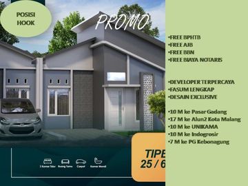 Posisi Hook Rumah Free Biaya View Katu 2KT Tipe 25/107