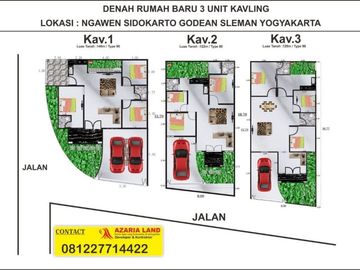 Rumah Lingkungan Aman L.Bangunan 110 m2 di Sleman Yogyakarta