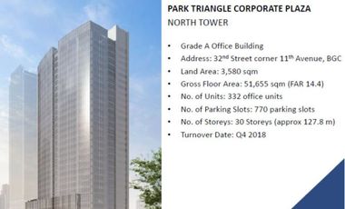 Office Unit for sale at Alveo Park Triangle Tower, BGC