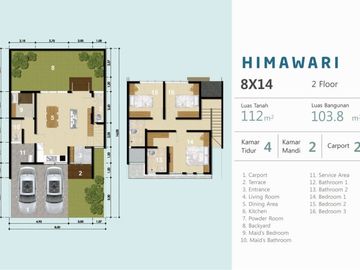 RUMAH DI SPRINGHILL YUME LAGOON TYPE HIMAWARI 8 X 14