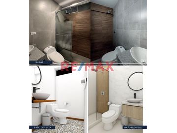 TRÍPLEX 402 DE 4 DORMITORIOS

Área total 186.77 m² – Área techada 145.50 m²

Dos estacionamientos

Primer nivel: Área techada 61.20m²

•	Ampli