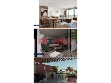 TRÍPLEX 402 DE 4 DORMITORIOS

Área total 186.77 m² – Área techada 145.50 m²

Dos estacionamientos

Primer nivel: Área techada 61.20m²

•	Ampli