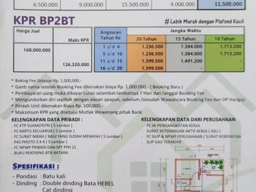 Rumah di Tambun Utara Bekasi on progress ready stock strtegis bebas banjir