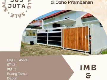Bisa KPR, Rumah Siap huni di Joho Prambanan Klaten 300 Jutaan