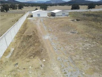 Renta y venta de Hectárea bardeada con casa nueva  y bodegas