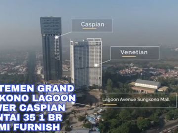 APARTEMEN GRAND SUNGKONO LAGOON TOWER CASPIAN SEMI FURNISH JUAL RUGI