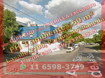 NUEVO PRECIO - Departamento (PH) en Venta en Parque Avellaneda 60m2 en 1er piso por escalera + terraza con parrilla – Av San Juan Bautista De La Salle