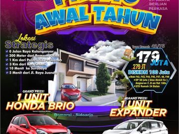 Promo potongan 100juta Hunian Nonsubsidi di sidoarjo sedati