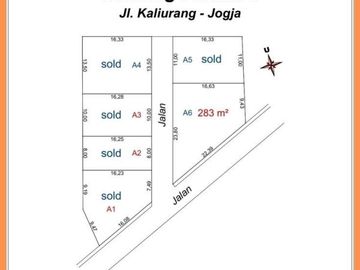 TANAH MURAH BANTENG, COCOK BANGUN KOST DEKAT JL RAYA KALIURANG KM 8