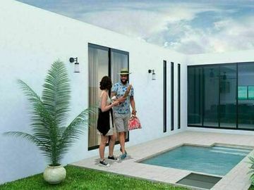 Casas de un piso en CHolul, Mérida, Yucatán. Privada Inara