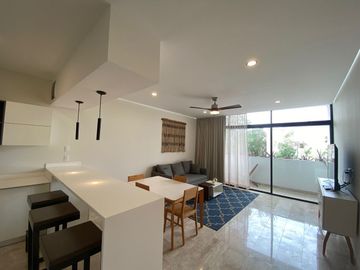 Departamento amueblado, PRECIO REDUCIDO, pool bar, alberca infinity, gimnasio