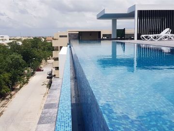 Departamento amueblado, PRECIO REDUCIDO, pool bar, alberca infinity, gimnasio