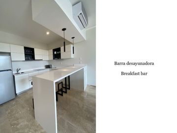 Departamento amueblado, PRECIO REDUCIDO, pool bar, alberca infinity, gimnasio