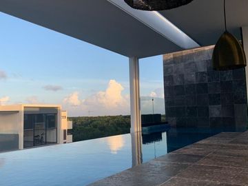 Departamento amueblado, PRECIO REDUCIDO, pool bar, alberca infinity, gimnasio