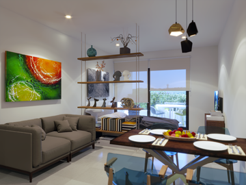 Penthouse  con amenidades:alberca, area de asador y gimnasio