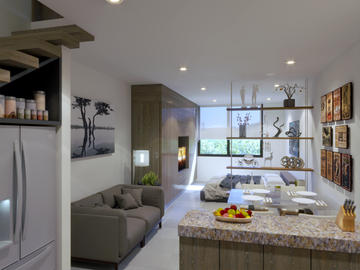 Penthouse  con amenidades:alberca, area de asador y gimnasio