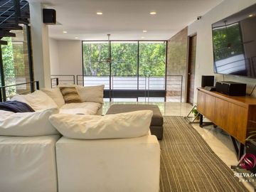Villa con alberca, doble altura, vistas verdes venta Senderos de Ciudad Mayakoba