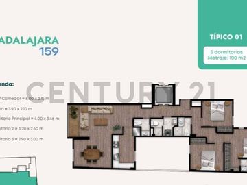 Departamento Extreno 2Dorm. 81m² frente a parque 1 Estraciinamiento 1 Deposito