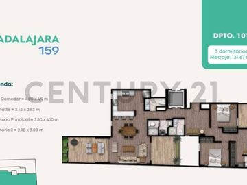 Departamento Extreno 2Dorm. 81m² frente a parque 1 Estraciinamiento 1 Deposito