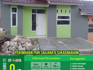 rumah subsidi 2 kamar DP 0 persen di deket terminal kemiling