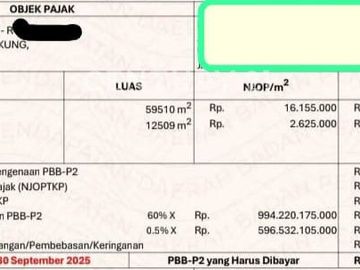Lahan 6Ha NJOP Pinggir Jalan Raya Bekasi Jakarta Timur