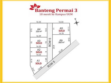 Strategis di Utara UGM Jogja, Tanah Kavling Jalan Kaliurang Km 7