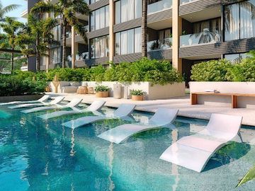 Condominio con 50 amenidades, cine, spa, spinning, albercas para niños y adultos