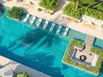 Condominio con 50 amenidades, cine, spa, spinning, albercas para niños y adultos
