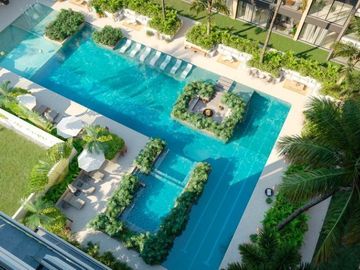 Condominio con 50 amenidades, cine, spa, spinning, albercas para niños y adultos